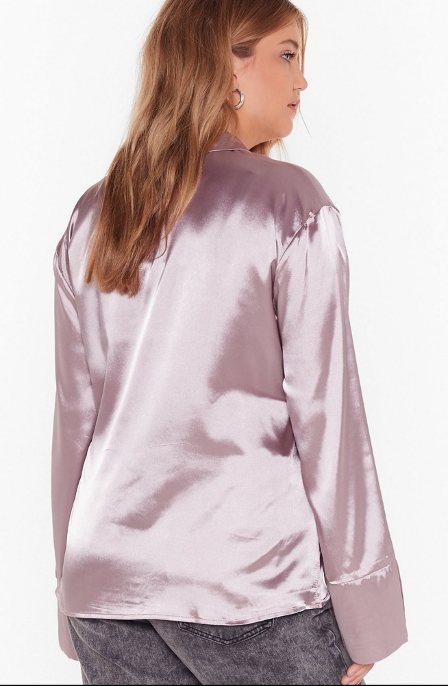 GIFTED! Stunning PLUS Satin Blouse - Picture 4 of 7
